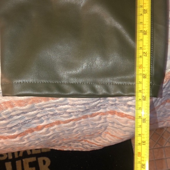 Green Faux Leather Pants - Picture 8 of 15